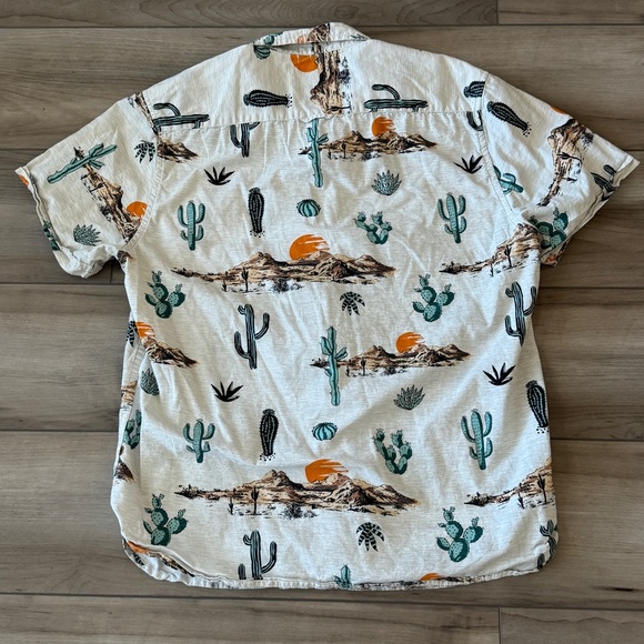 Cactus Man Cactus Print Men's Button Down Shirt Size Large - Picture 2 of 6